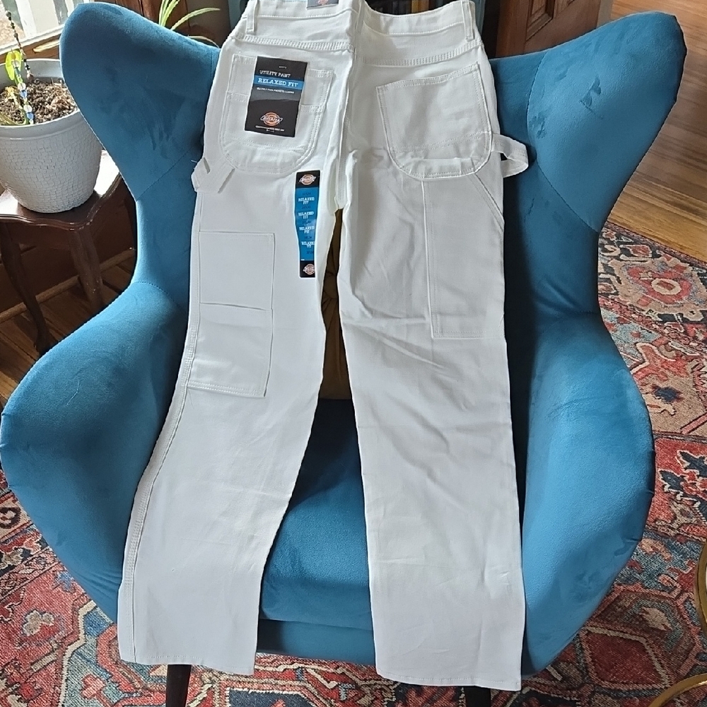 Dickies Men's White Cargo Pants 28x30